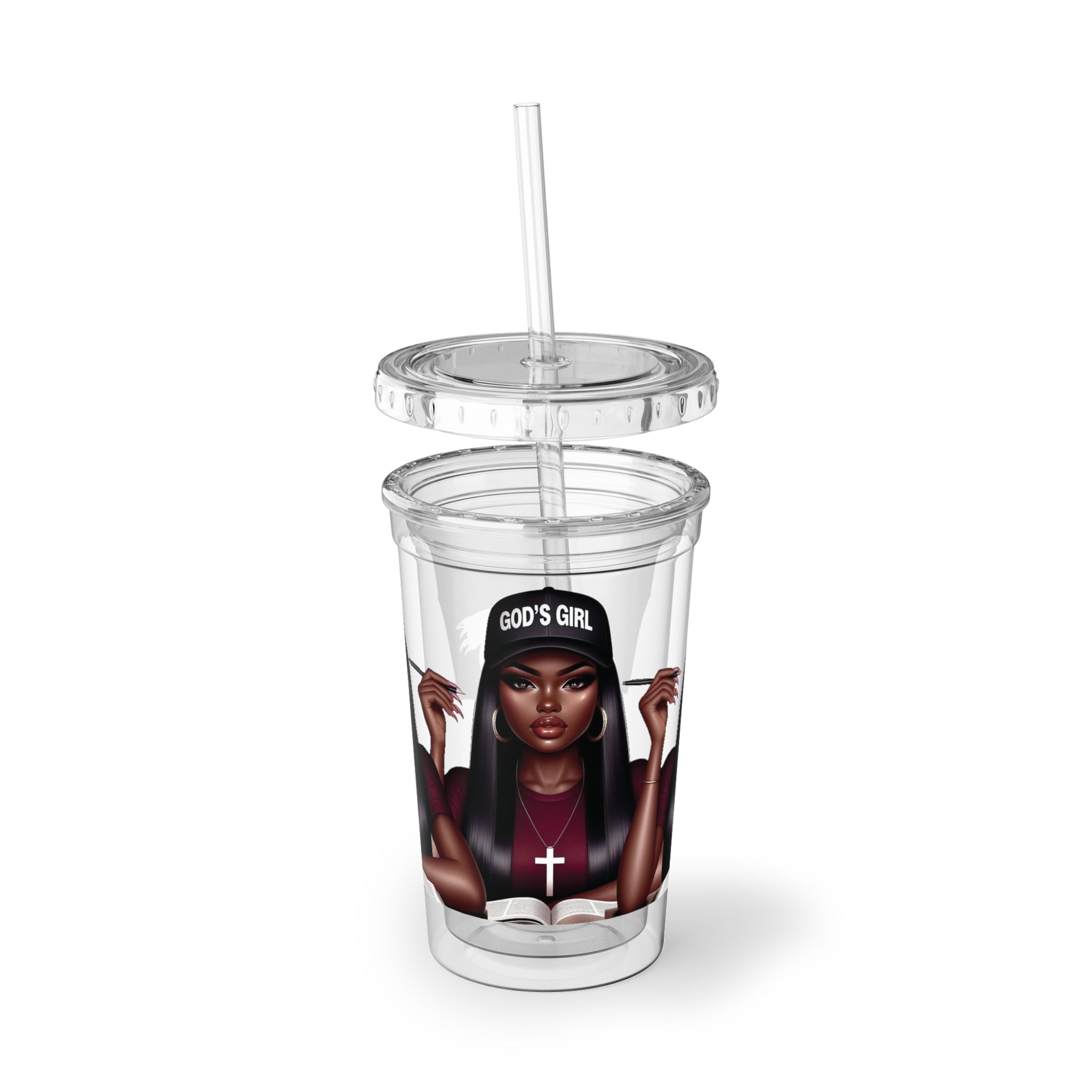 Gods Girl Acrylic Cup — Inspirational Tumbler
