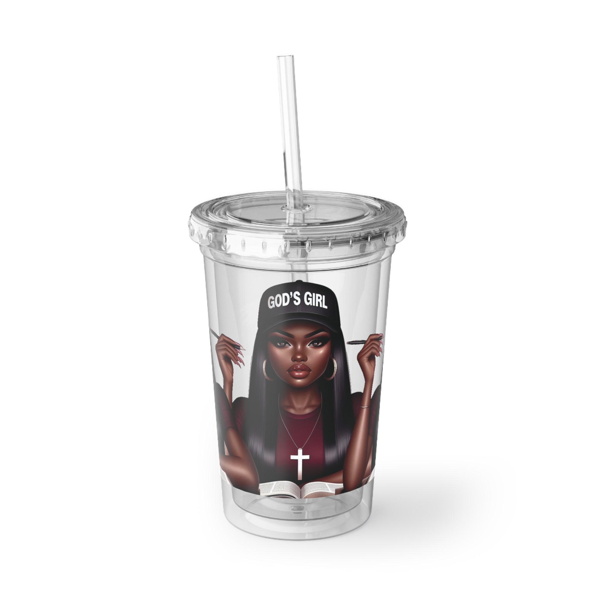 Gods Girl Acrylic Cup — Inspirational Tumbler