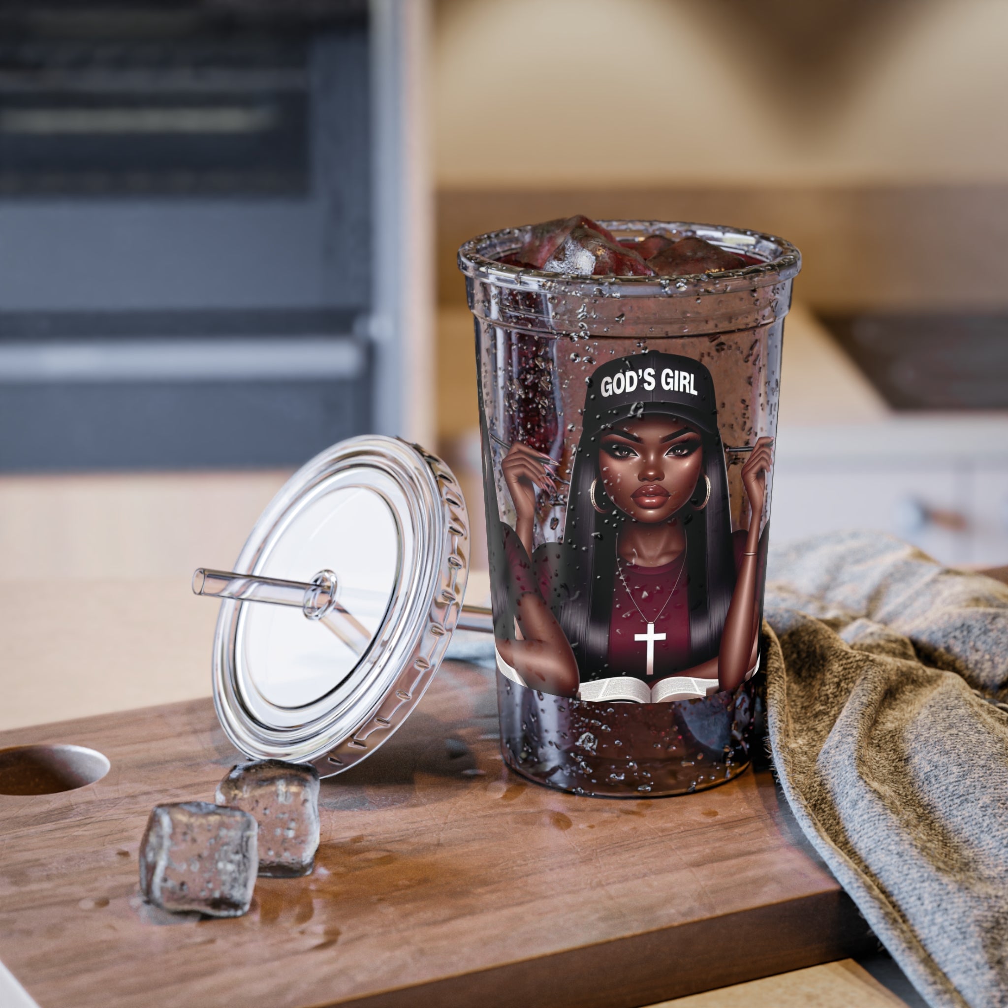 Gods Girl Acrylic Cup — Inspirational Tumbler