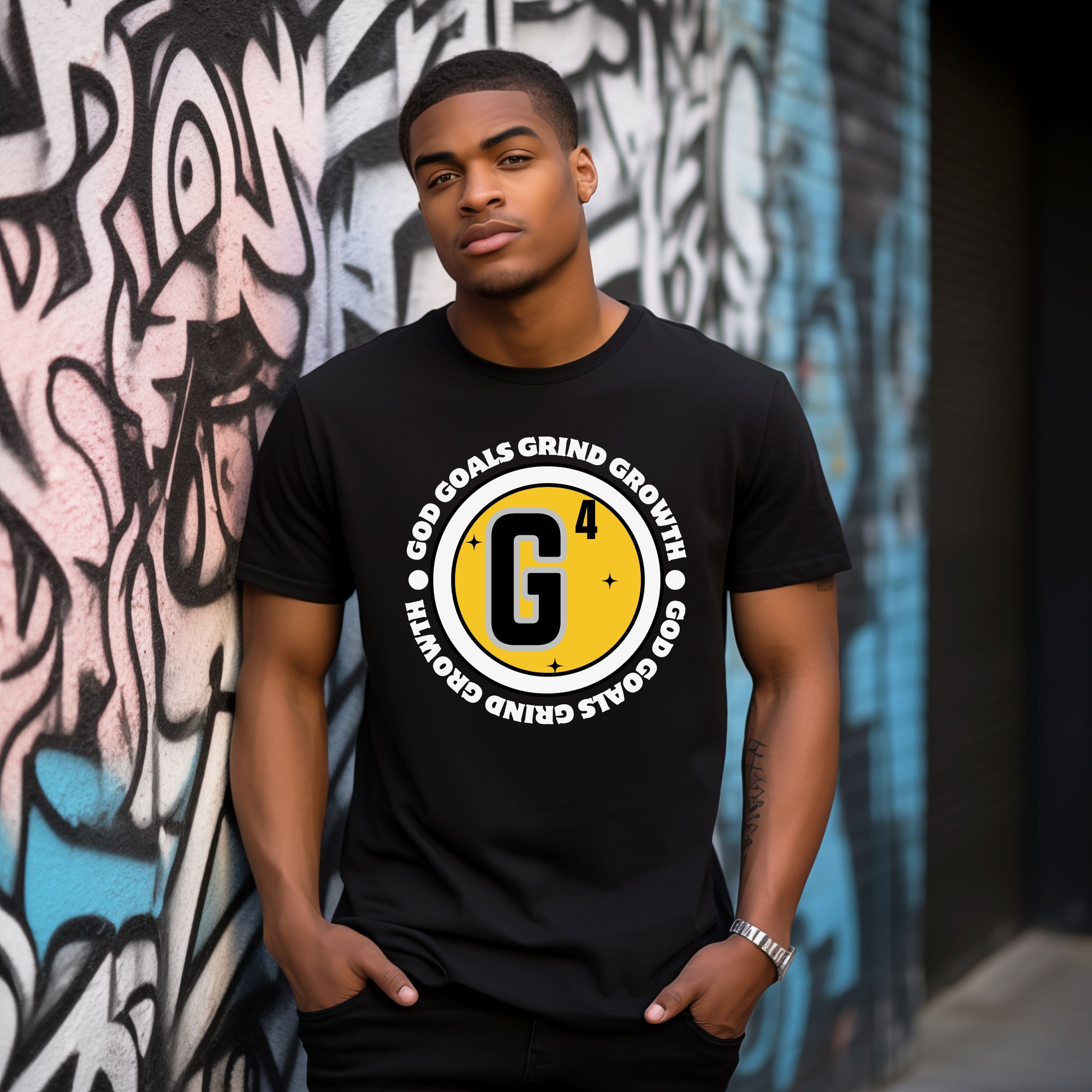 Motivational T-Shirt - G4 God, Growth, Grind, Goal