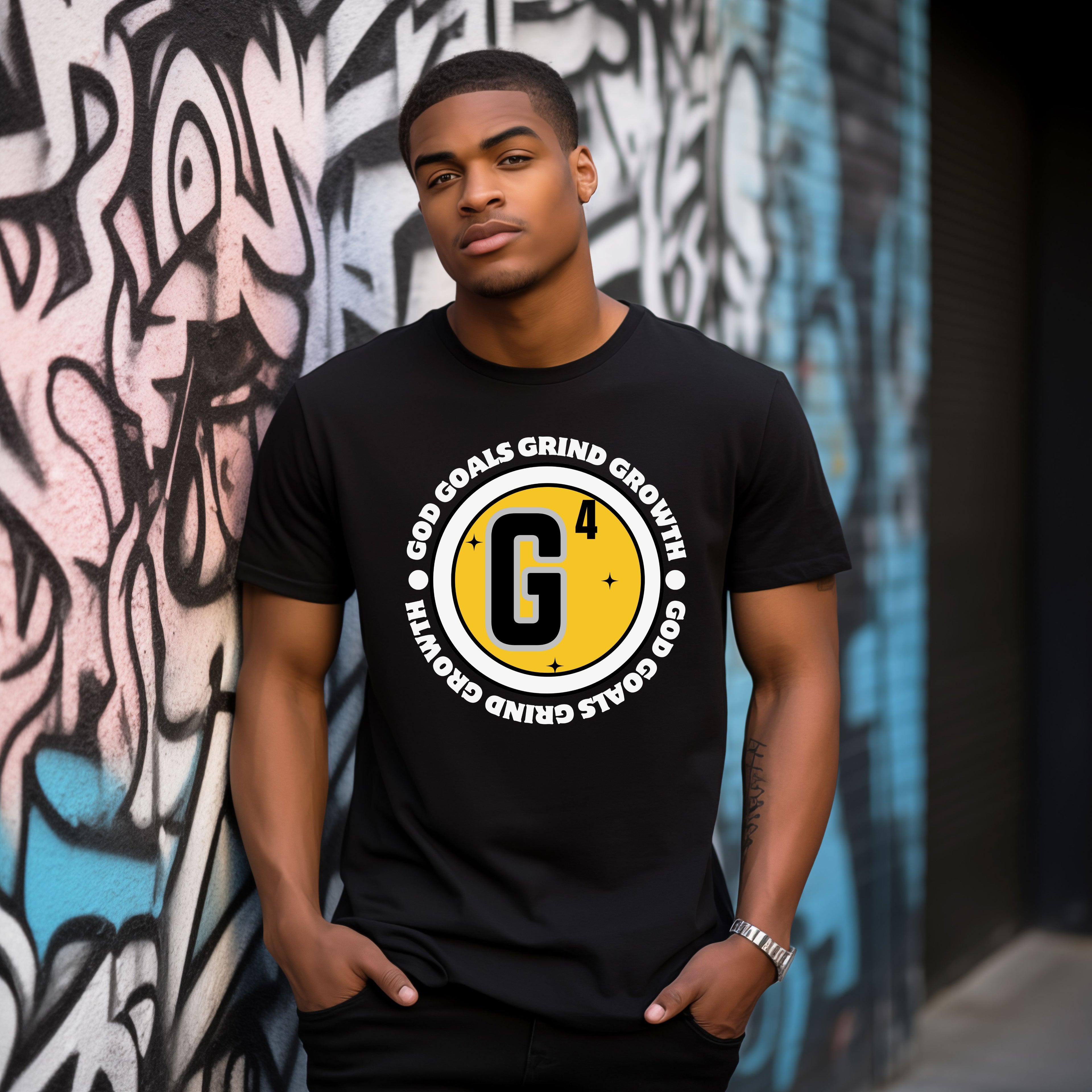 Motivational T-Shirt - G4 God, Growth, Grind, Goal