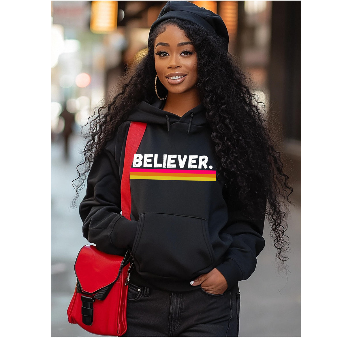 Believer Striped Hoodie