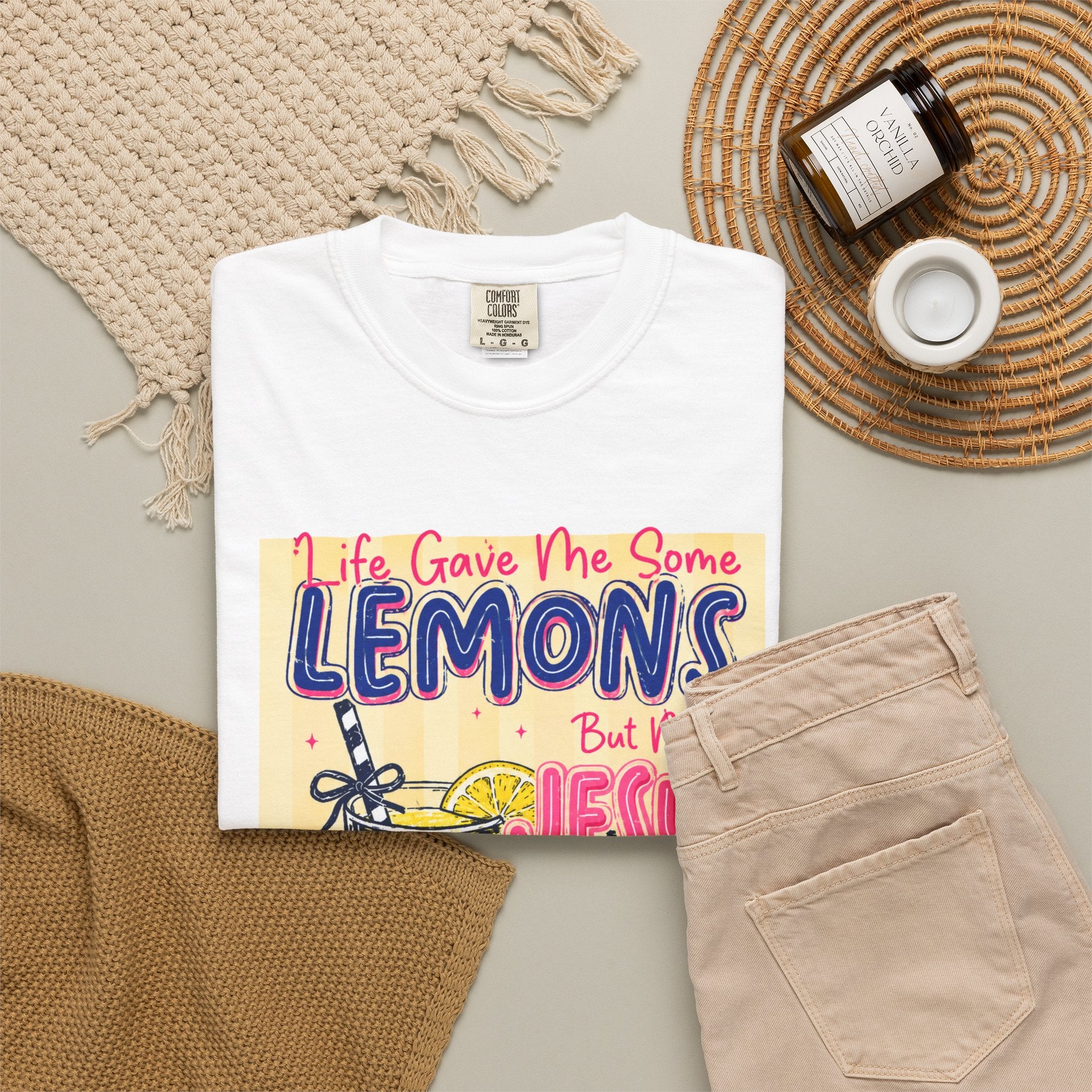 Christian Lemonade T-Shirt — “Life Gave Me Some Lemons But Why Jesus Made Lemonade” Graphic Tee