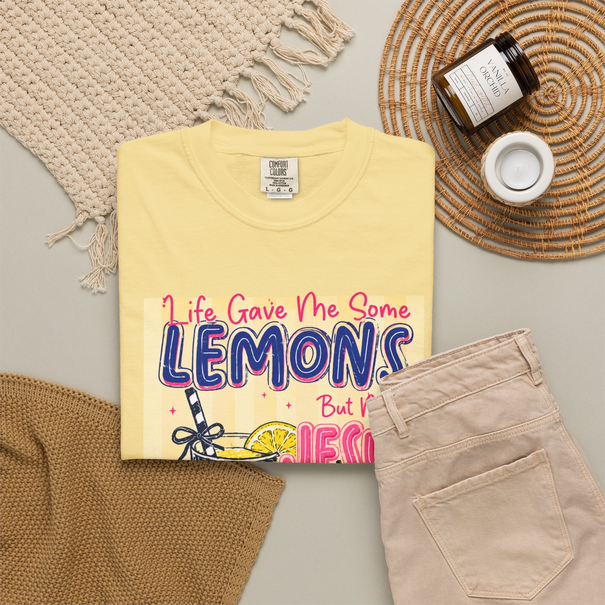 Christian Lemonade T-Shirt — “Life Gave Me Some Lemons But Why Jesus Made Lemonade” Graphic Tee