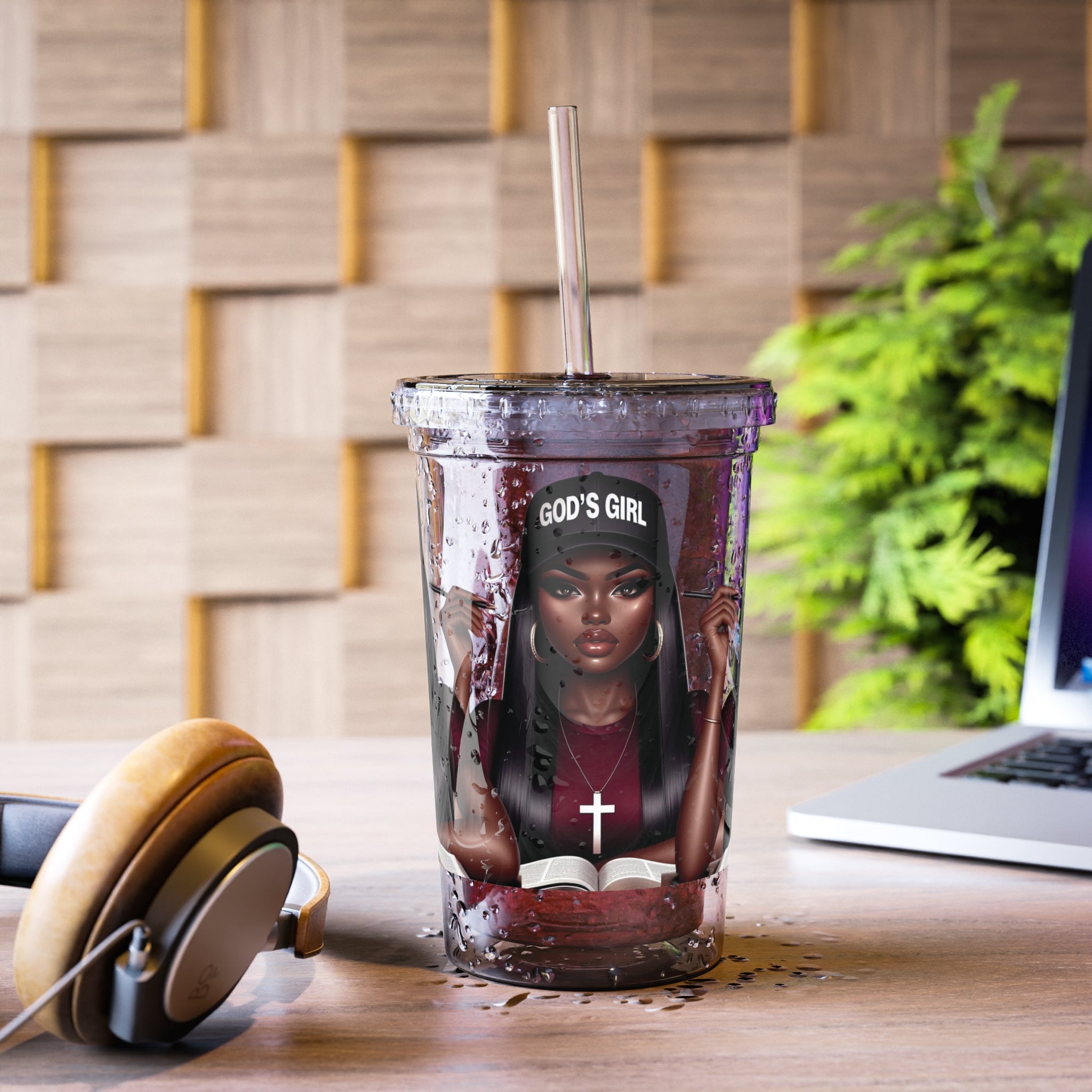 Gods Girl Acrylic Cup — Inspirational Tumbler