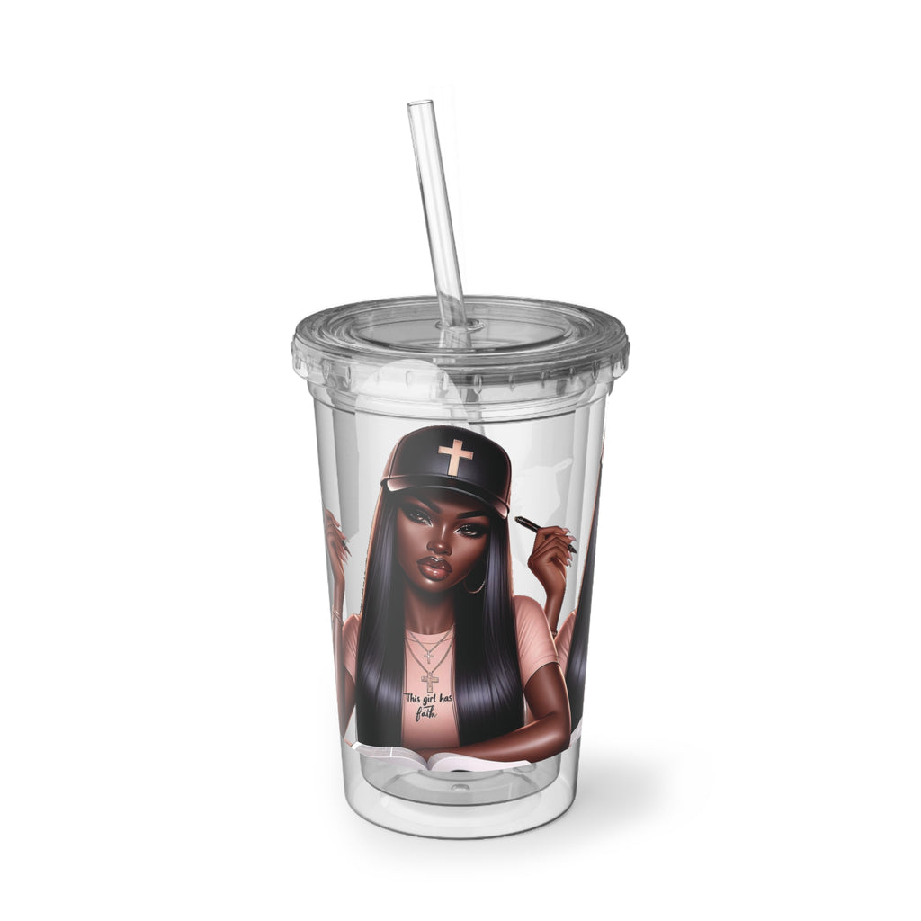 Faith Tumbler — "This Girl Has Faith" Acrylic Cup
