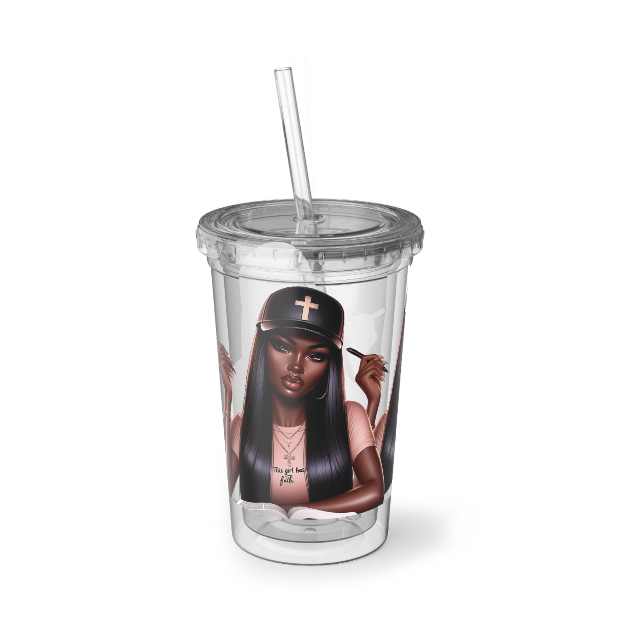 Faith Tumbler — "This Girl Has Faith" Acrylic Cup